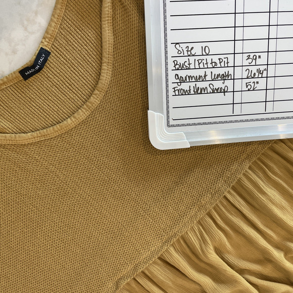 Made In Italy Women's Oversize Mix Media Top Sz 10 Lagenlook Boho Coastal - Picture 15 of 16